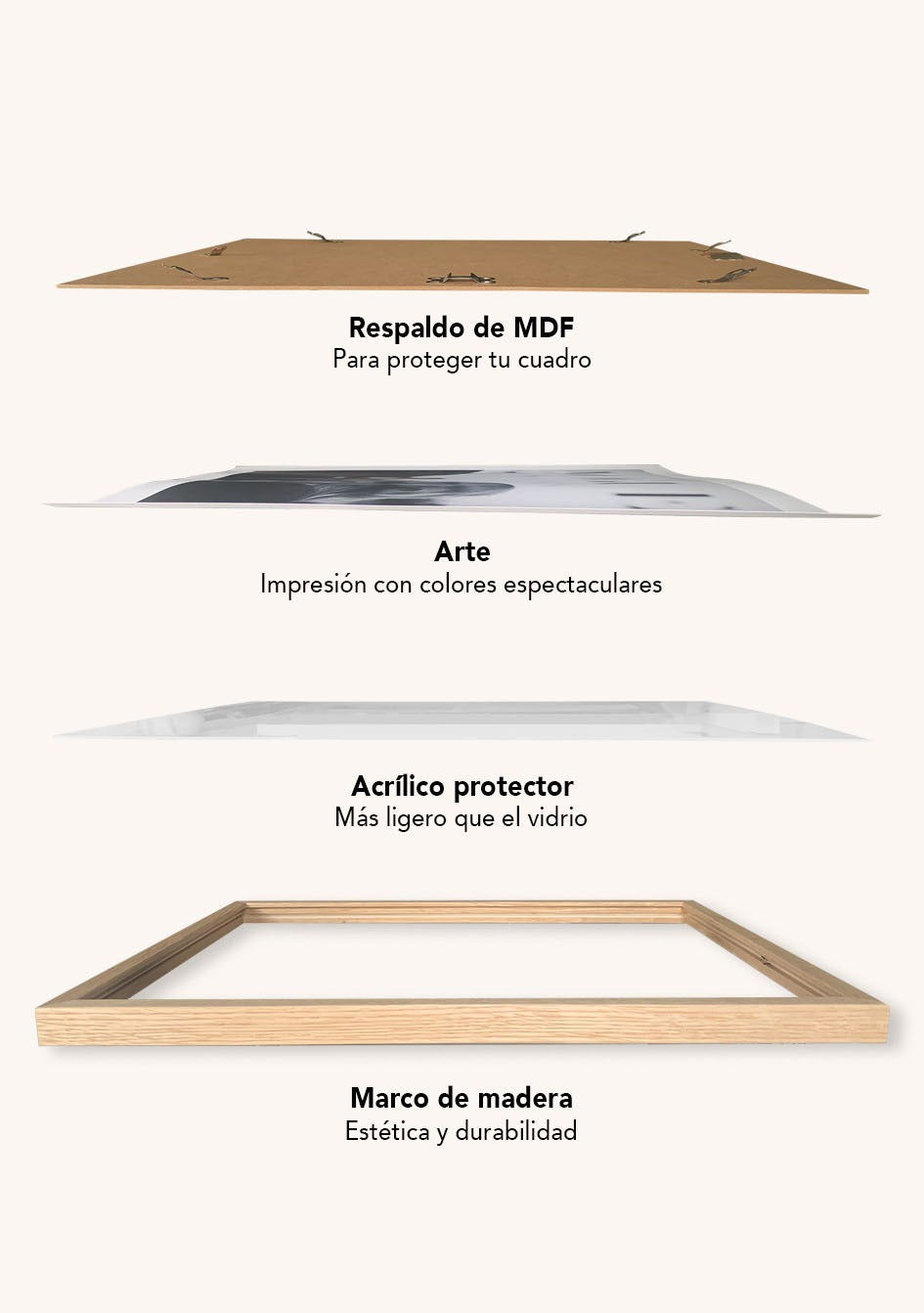 MARCO DE CUADRO ROBLE 70x100 cm